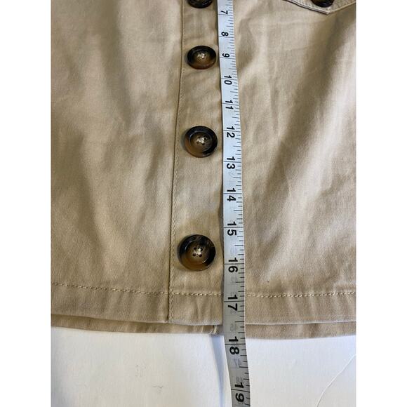Baccini Women's Tan Pull-on Faux Button Front Skort Size Small - Picture 6 of 7